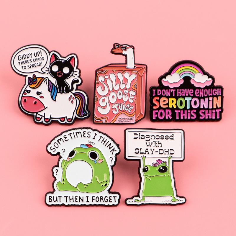 Rainbow Enamel Pin Humorous Quotes Brooch Pines Lapel Pins Badge On Backpack Clothing Accessories Jewelry Friends Gifts