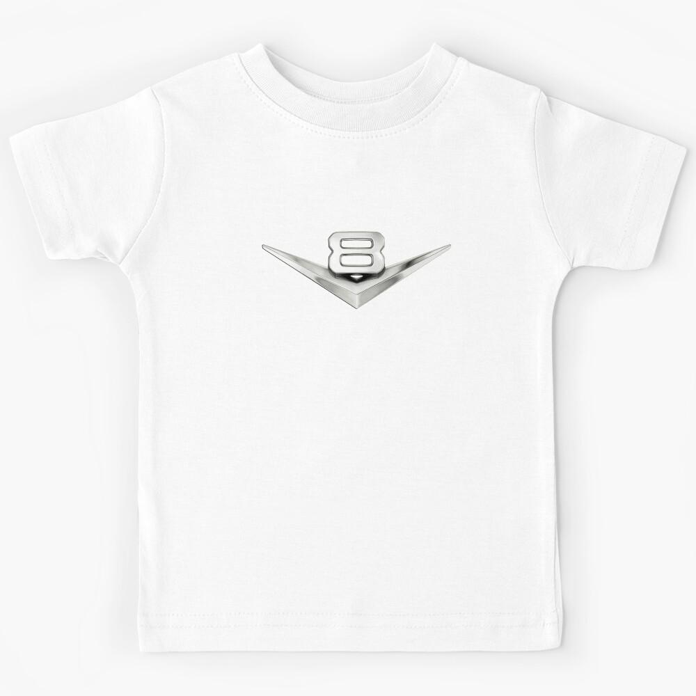 V8 Engine Badge, Emblem, Hot Rod Classic American Muscle CAR Kids T-Shirt 100