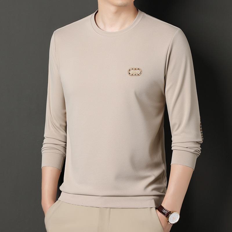 

Осенний свитер, мужская мода, корейский стиль, с круглым вырезом, мужская молодежная повседневная простая футболка с длинными рукавами, мужская одежда XL