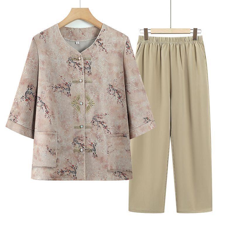 

Stylish Summer Shirt for Middle-aged and Elderly Women - 2026 Collection 5XL 145-160 jin