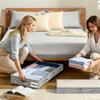 Scatole Pieghevoli per Stoccaggio Sottoletto 100x50x10cm, Contenitori Organizer di Grande Capacità per Vestiti e Coperte con Coperchio, per Contenitore da Camera da Letto e Dormitorio