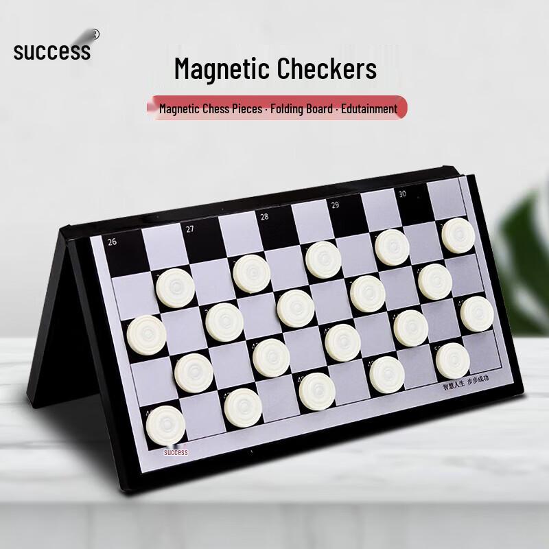 Magnetic Checkers Board Game Set One Size