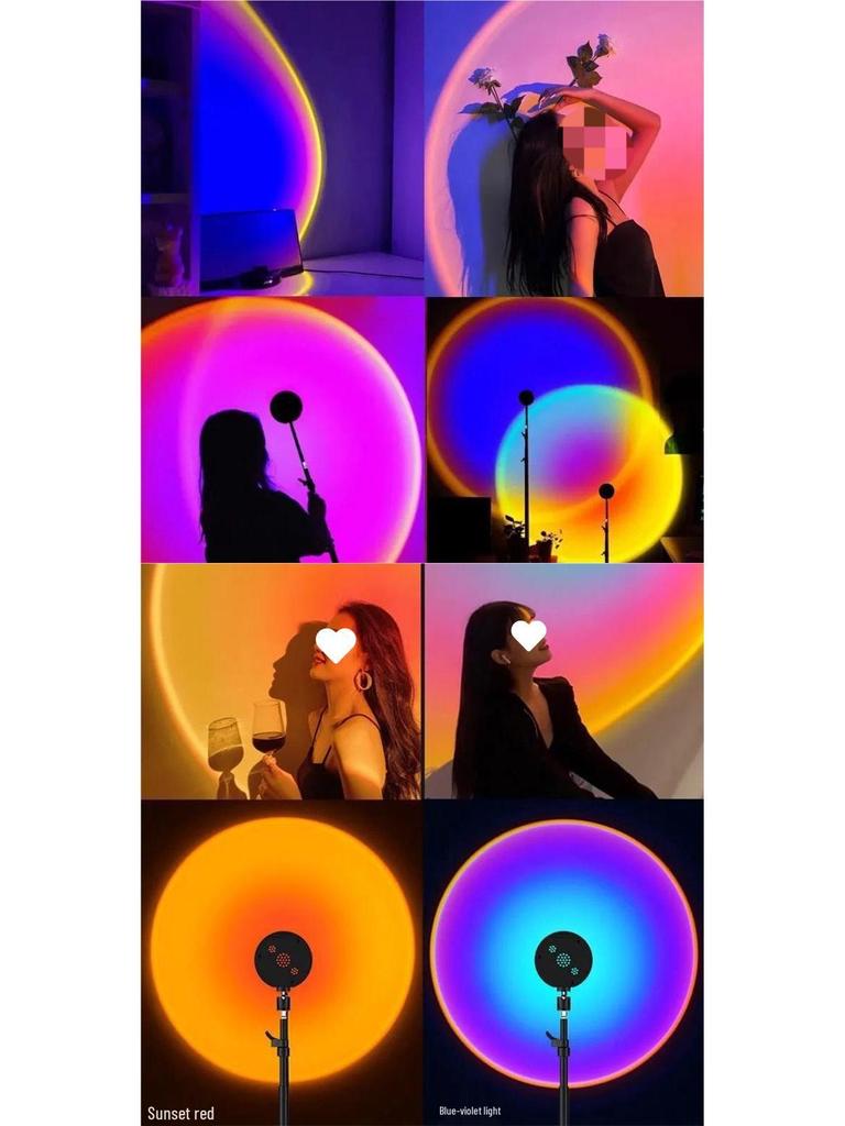 16-Color Remote-Controlled Sunset Projection Lamp 