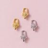 S925 Sterling Silver Zircon Spring Lobster Clasp End Cap for DIY Bracelets and Necklaces