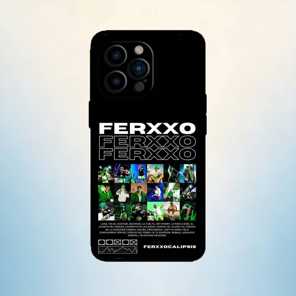 

AAA Singer F-Feid Ferxxo SIXDO Phone Case For iPhone 17,16,15,14,13,12,11 Plus,Pro Max,XS,Soft Silicone Black Cover iPhone15