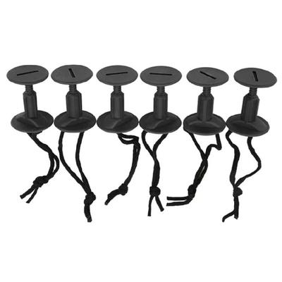 6Pcs Surfboard Leash Plugs with Cord String Bodyboard Surfboard Leash Plugs Water Sports Surfing Accessories