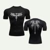 Y2K Compression Shirt Men Fitness Gym Skeleton Sport RunningSleeve T-Shirt For  T-Shirt Rashgard Tops Tee Quick Dry Short Men