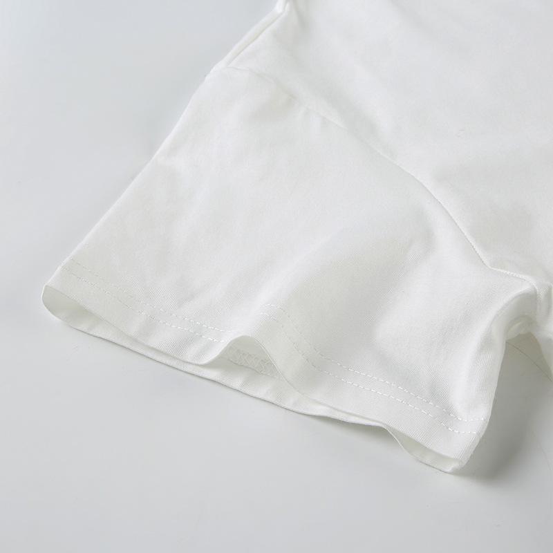 Amerikansk Street Hip Hop Munnprint Løs T-skjorte Dame Personlig Casual Topp