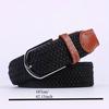 Casual Knitted Pin Buckle Women Belt Woven Canvas Elastic Expandable Braided Stretch Jeans Belts for Men