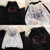 Streetwear Hoodie For Women With Letter Print Polyester Long Sleeve Casual Sweater