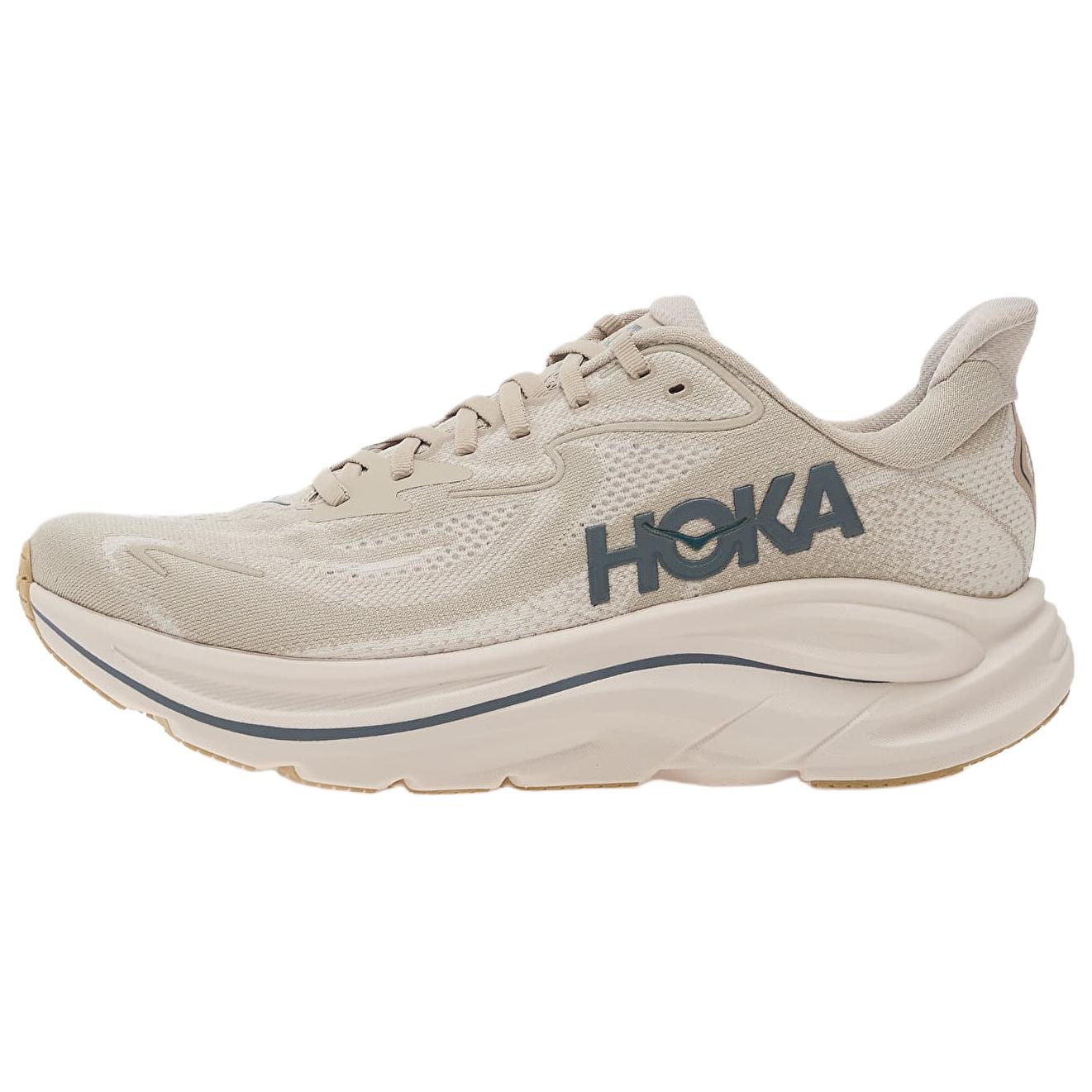 Hoka One One Clifton 10 Comfortable Versatile Breathable Shock Absorbing Low Top Running Shoes Men sneaker Beige 1162030-PTYG 42