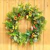 20in Eucalyptus Wreath Daisy Flower Wall Hanging for Decoration