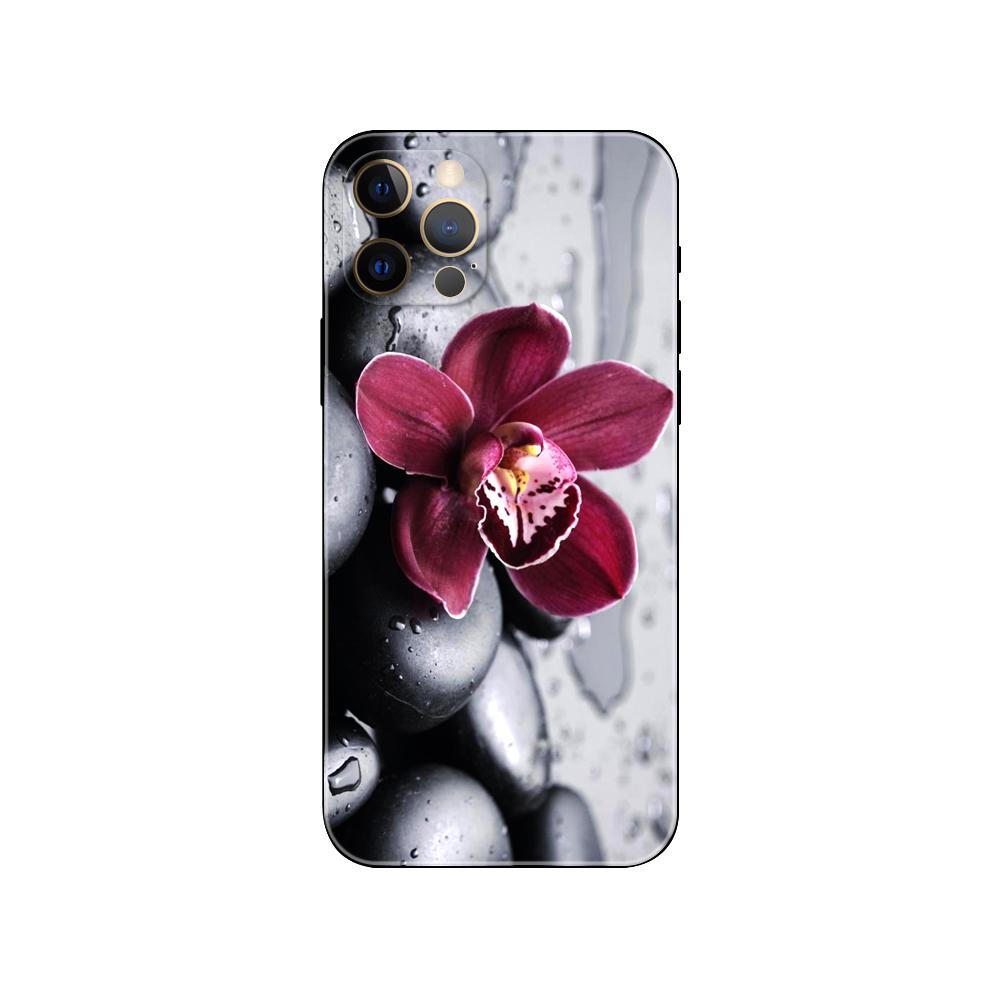 

Чехол для телефона Orchid Flowers Colorful для iPhone 5 5s 2020se 6 6s 7 8 plus x 10 XR XS 11 12 13 mini pro MAX черная задняя крышка из ТПУ iphone 13pro MAX