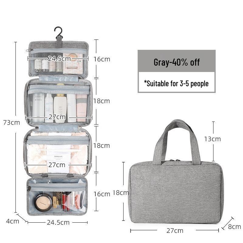 

Мужская водонепроницаемая подвесная дорожная косметичка большой вместимости - скидка 40% As Shown