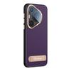 Suitable for Huawei Pura70pro Mobile Phone Case Glass Lens Full-inclusive P70 Anti-fall Bracket Business Men and Women Leather Case