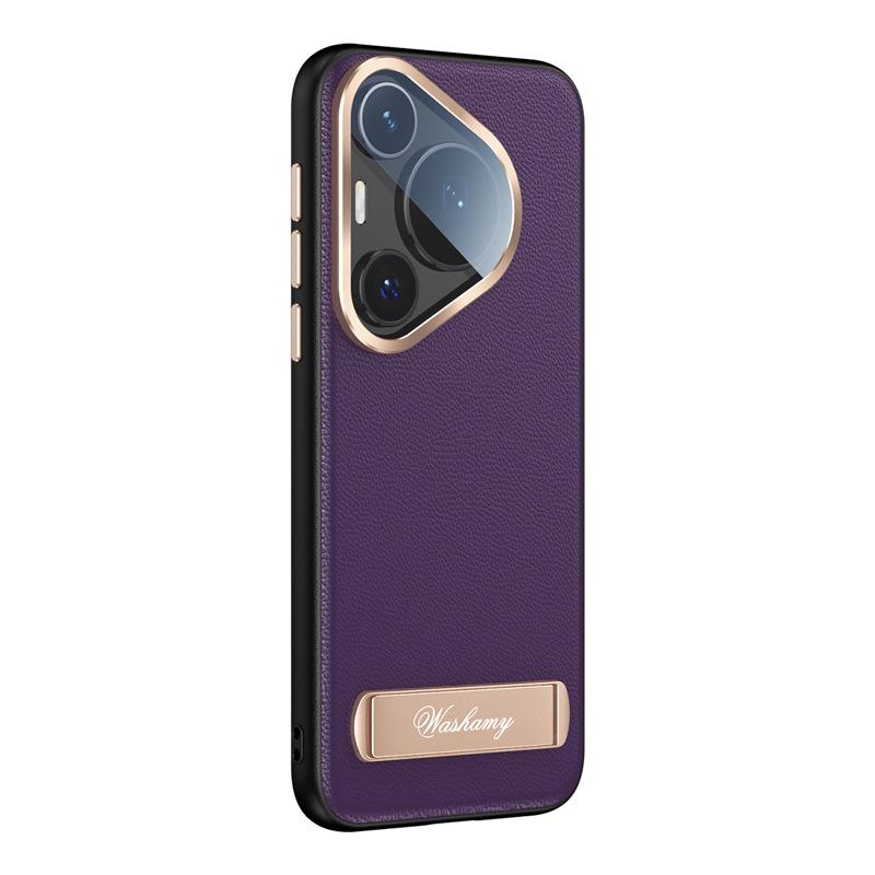 

Подходит для чехла для мобильного телефона Huawei Pura70pro, стеклянный объектив, полностью закрывающий, P70, противоударный, с подставкой, кожаный чехол для деловых мужчин и женщин Huawei Pura 70