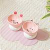 Cute Pet High Foot Bowl Creative Pet Drinking Feeder Dog Food Feeding Basin  Neck Protection