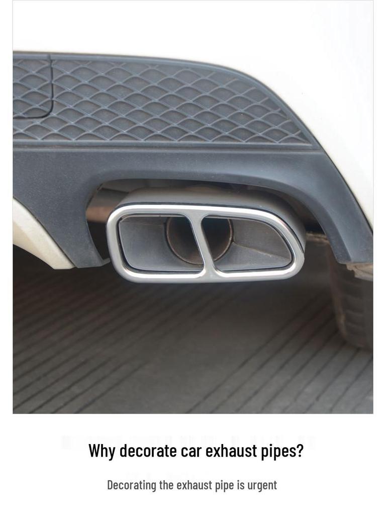 14-18 BMW X5 Dual Outlet Black Stainless Steel Exhaust Tailpipe Cover