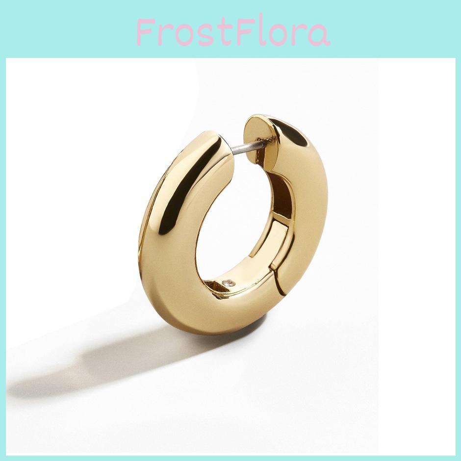 Fashion Copper Hoop Earrings For Women Trendy Geometric Design For Street Style