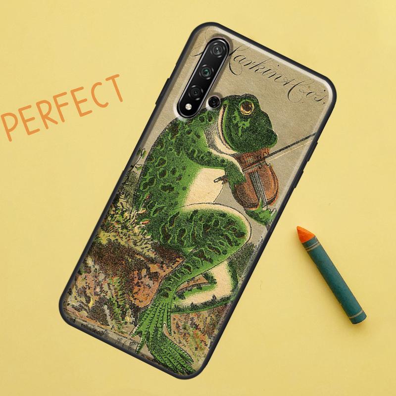Vintage Retro Frog Mushrooms Case For Huawei Nova 9 10 SE 11i 8i 7i 3i Nova 5T Y60 Y61 Y70 Y90 P20 P30 P40 Lite P60 Pro