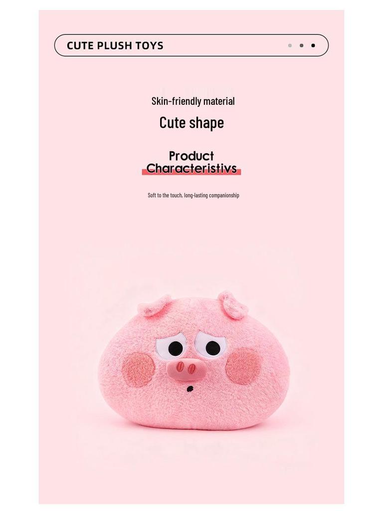 Large Plush Bacon Pig Pillow Backrest - Children's Gift Doll
