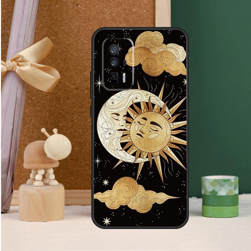 

Hippie Sun and Moon Art Case For Xiaomi 13 14 Ultra 13T 12T 11T 12 Lite POCO X6 M6 Pro X3 X4 X5 F3 F4 M5s F5 Cover Mi 12 Lite