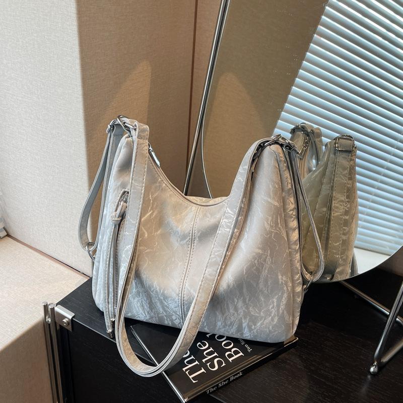 

Сумка большой вместимости для поездок на работу, женский новый повседневный универсальный рюкзак, одноплечевая сумка-мессенджер, сумка-тоут серебряный