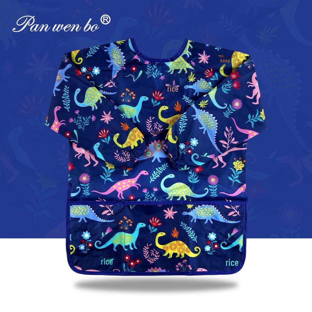 Children's Long-Sleeve Art Smock & Bib - Anti-Stain for Early Education and Kindergarten