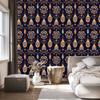 Boho Navy Blue and Indigo Wallpaper for Living Room and Bedroom 50x1000