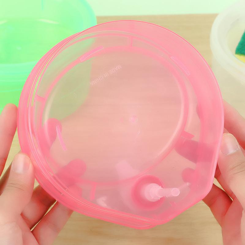 Soap Dispenser and Scrubber Holder Multifunctional Dishwashing Container 1000ml Manual Sink Dish Washing Soap Dispenser