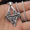 Retro Triangle Eye Eye of Horus Trendy Men's and Women's Jewelry Pendant Necklace