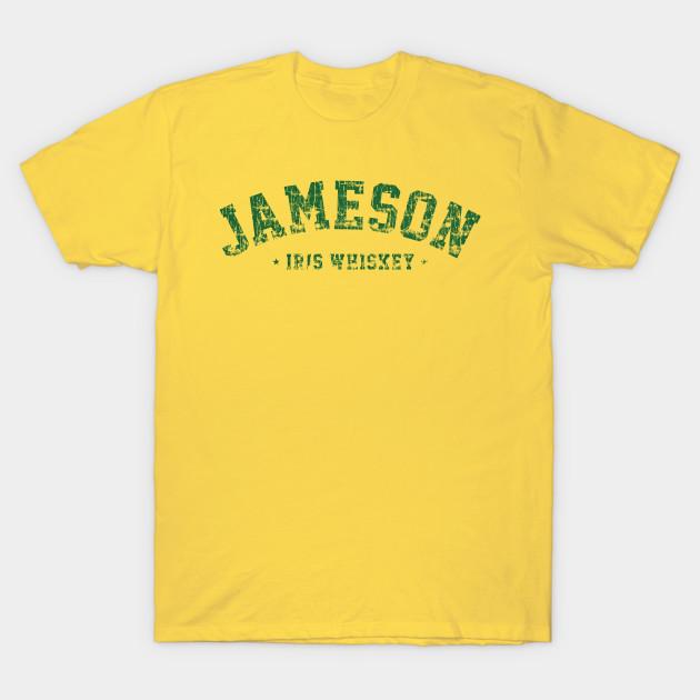 Men Black Print T-shirt Jameson Irish Saint Patricks Day No-Cut Transfer Paper Print Cotton Tshirt S