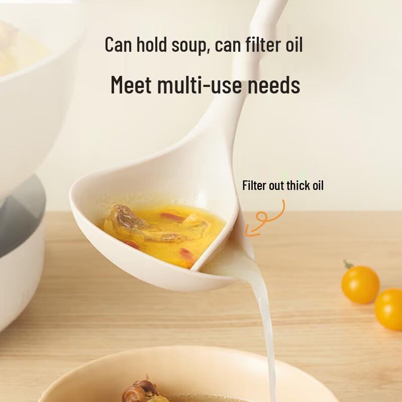 Supor Silicone Wooden Handle Slotted Spoon