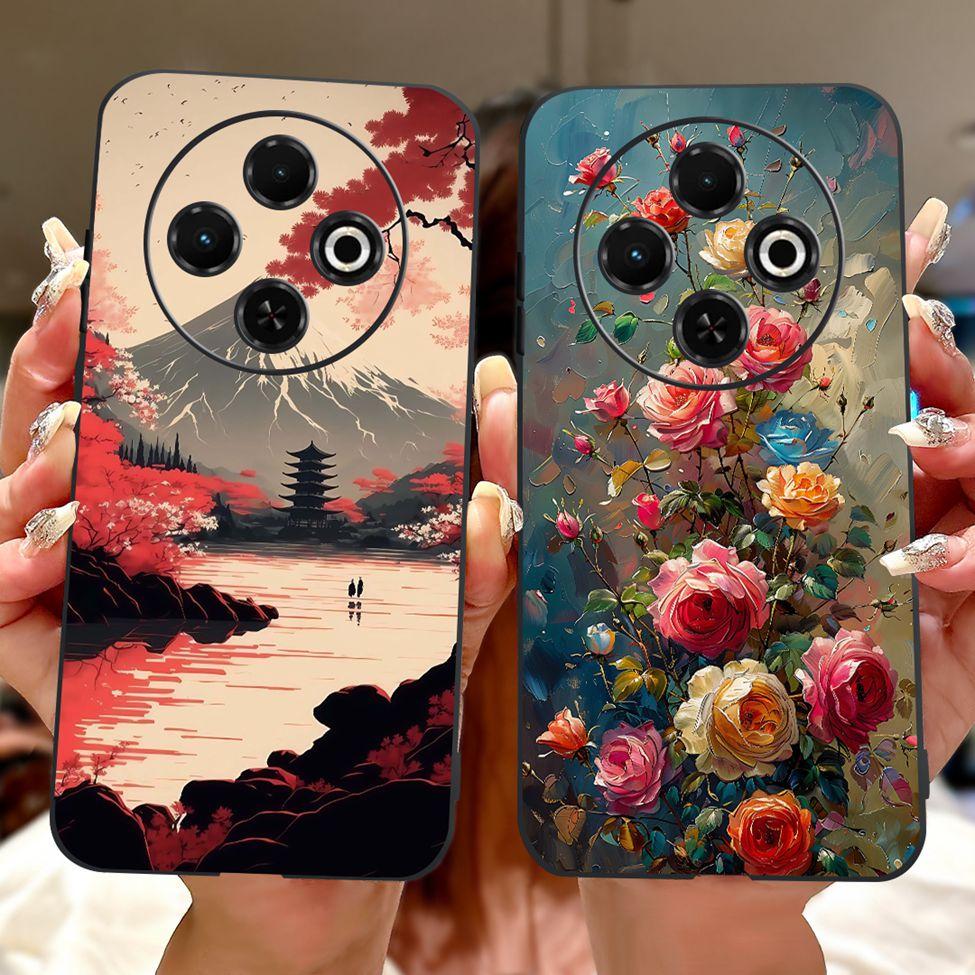 For Tecno Spark 30C 4G kl5 kl5n 5G KL8H Back Cover For Tecno Spark 30C Case Fashion Luxury Silicone Cute Cat Shockproof Painted