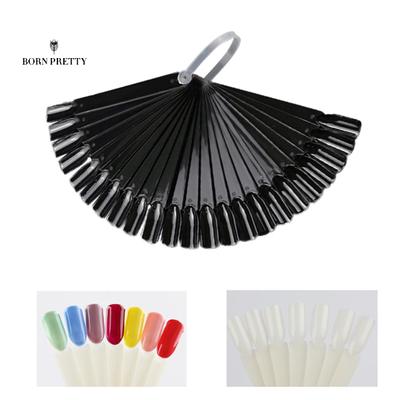 24 Stück Fächerförmige Nägel Ornamente Nail Art Nagellack Farbkarte Übungsprobe FALSCHE Tipps Anzeige