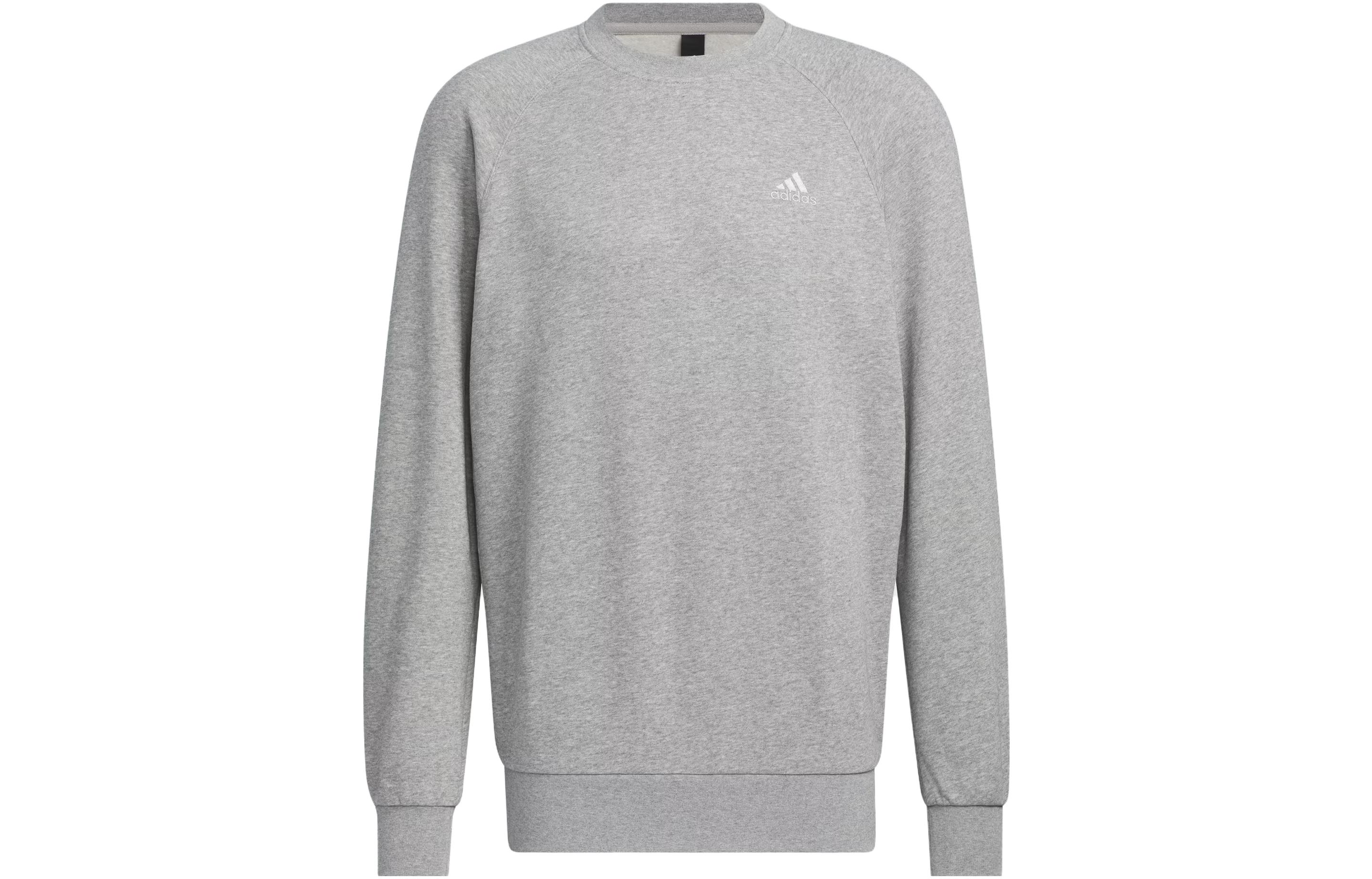 Adidas Sweatshirts Men s Medium Heather Gray Crew Neck Moderate Regular IX6821 A/M-L