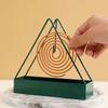 Stylish Elegant Simple Mosquito Coil Frame Triangle Iron Indoor and Outdoor Hanging Vertical Incense Burner Mosquito Tray