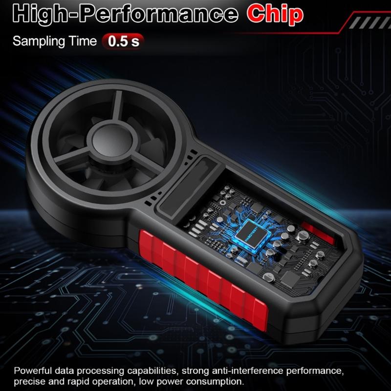Small Speed Meter with Digital Readout for Wind Direction Humidity Temperature Measurement & Accurate Result