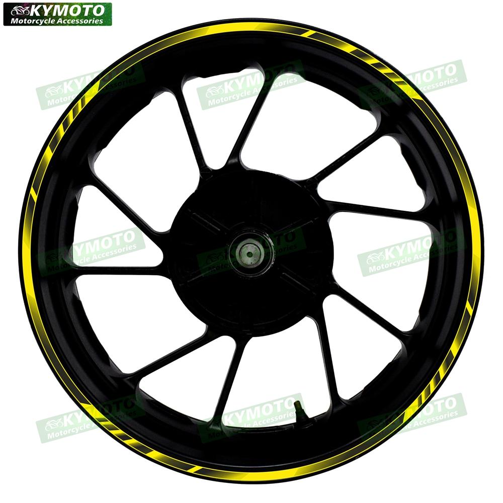 Universal 17 Inch Motorcycle Accessories Front and Rear Wheel Stickers Decorative Waterproof Reflective Wheel Rim Stickers