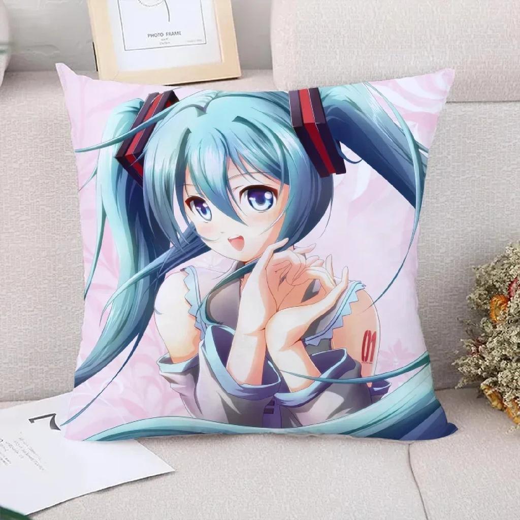 Body Pillow M-Miku Cushion S for Bed Pillows Car Decoration Sofa Cushions Decorative Pillowcase Fall Decor Homez,(2)
