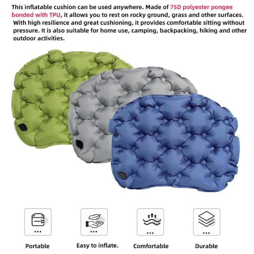 Waterproof Inflatable Seat Cushion Moisture-proof Camping Chair Pad Travel Chair Cushion  Camping