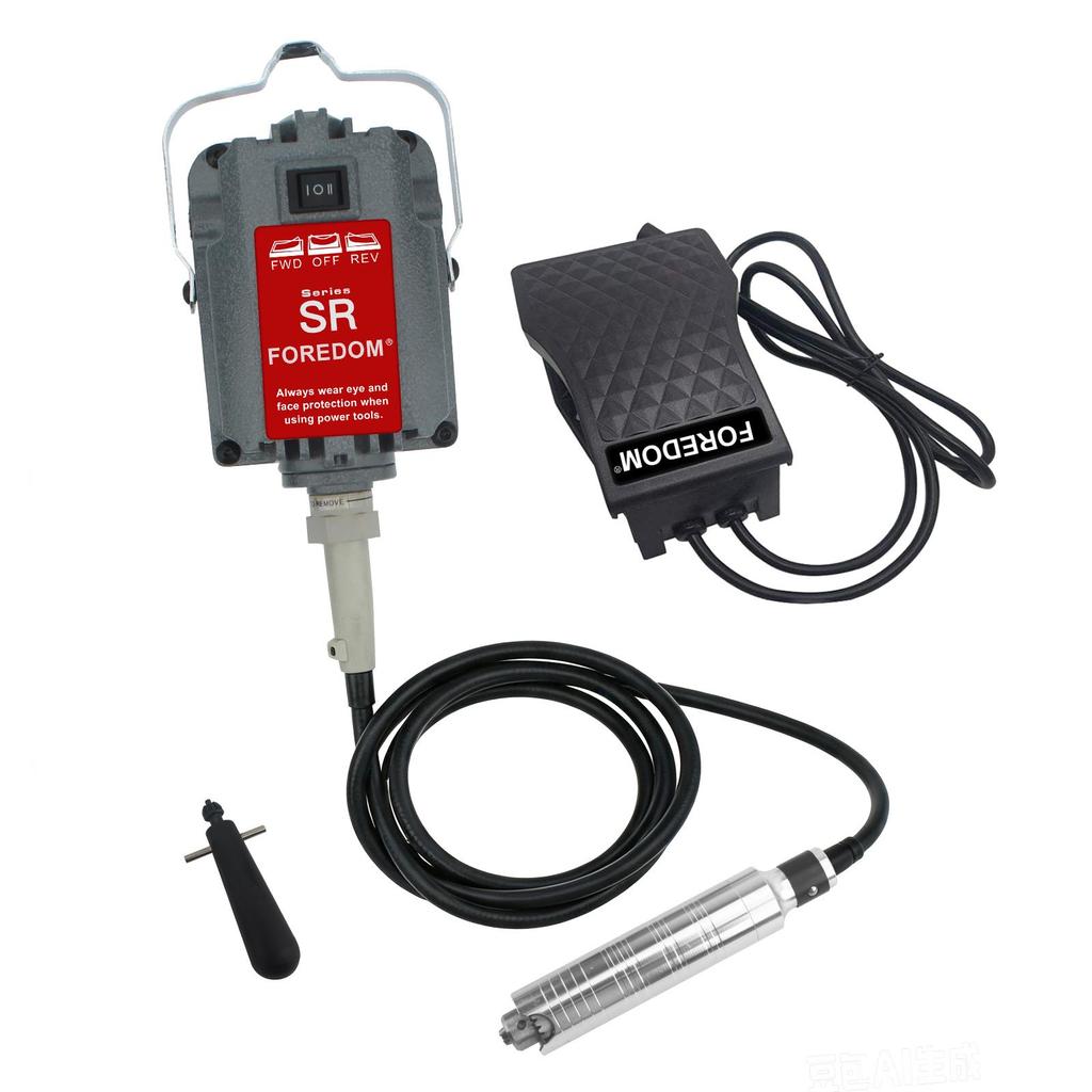 Sada rotačního nástroje pro šperkařství s flexibilním hřídelem (230W) - Bruska s regulací otáček 0-18000 RPM s nožním pedálem pro zlatnictví a výrobu šperků