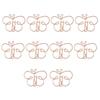 W89C 10Pcs Novelty Paper Clip Small Metal Paperclip File Clip Metal Book Marker Clip