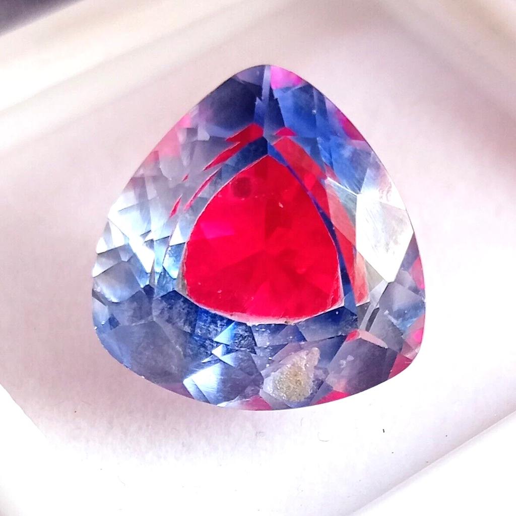 Natural Pitambari Sapphire Bi-Color 17-19 Ct Trillion Cut Stunning Gemstone