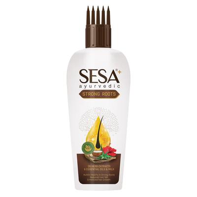Aceite ayurvédico de raíces fuertes SESA con 26 hierbas y 6 aceites: para el control de la caída del cabello y el crecimiento del cabello (200ml)