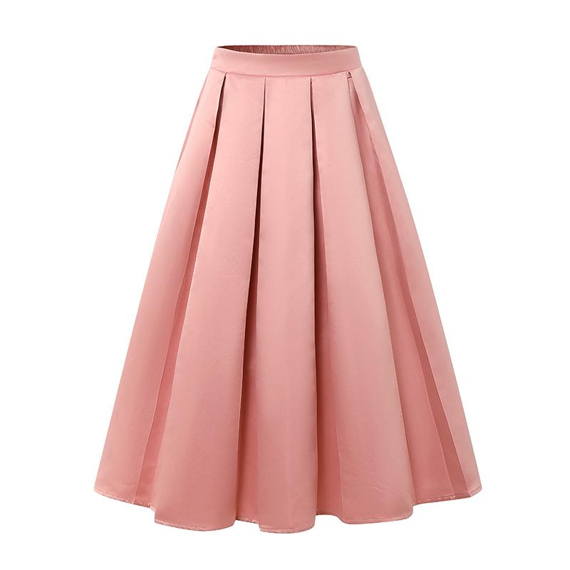 ZANZEA Womens Casual High Waist Summer Elastic Waist A-Line Skirts