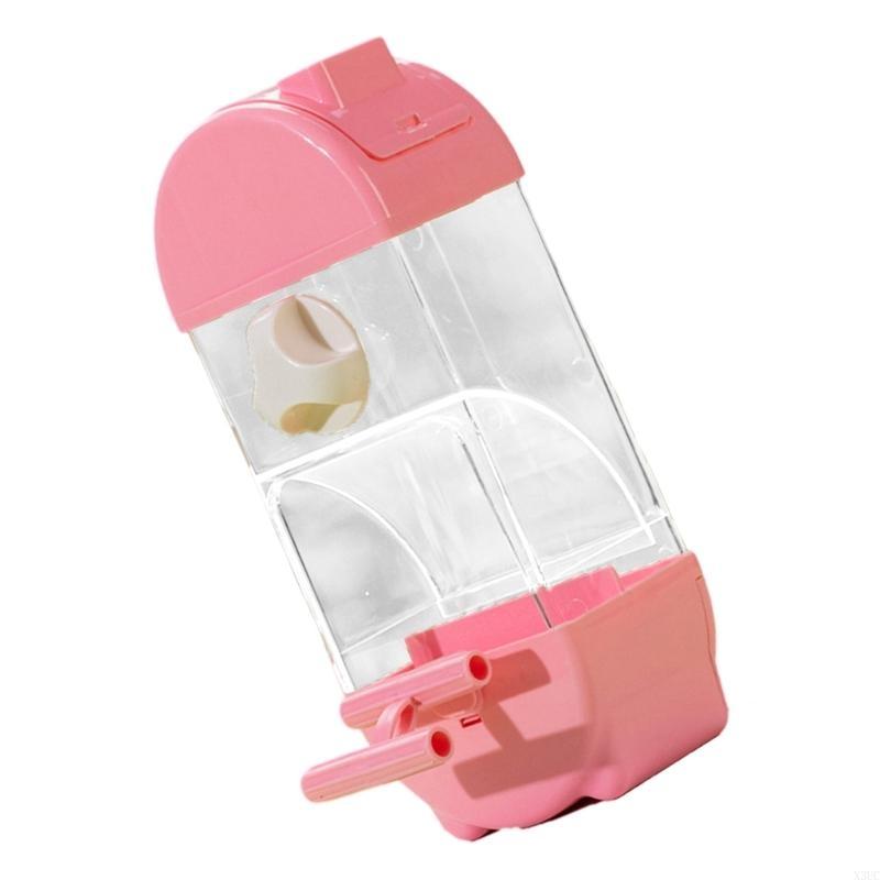 Clear Bird Feeder with Semi Closed Designs Antisplash To Prevent Waste Automatic Parrots Feeder Cage Accessories X3UC