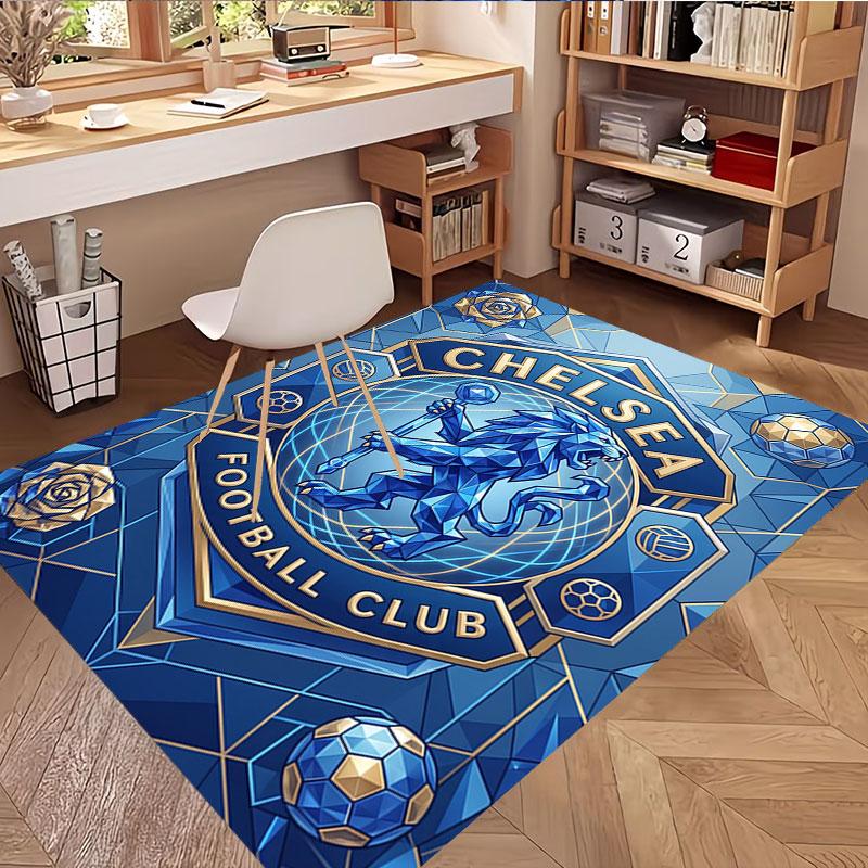 Chelsea FC Print Rug, Washable Floor Carpet, For Entryway Dorm Laundry Room Office Study, Home Decor Birthday Christmas Gift