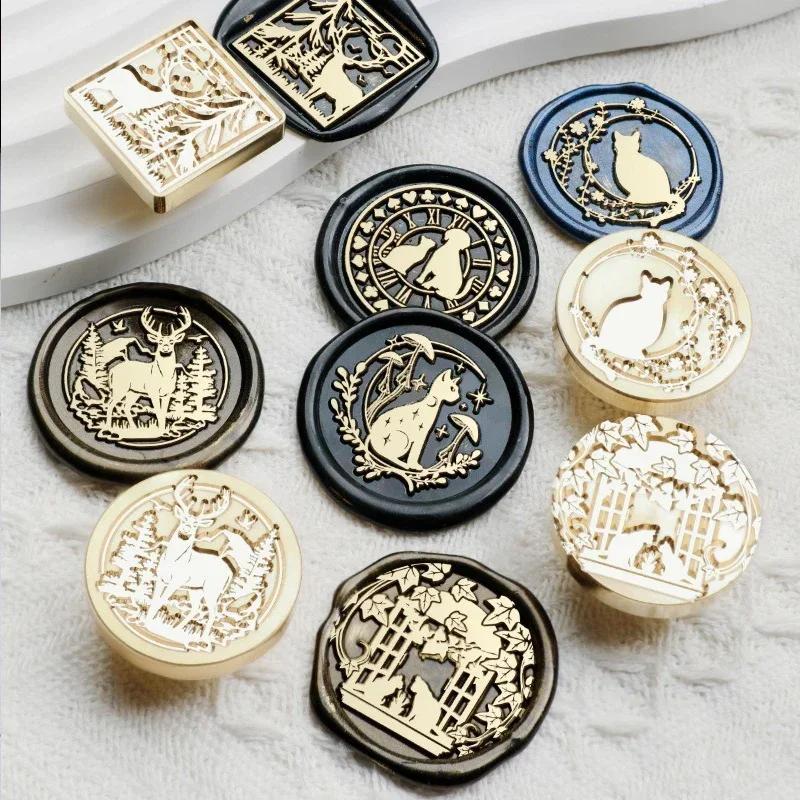 sealing stamp head  Animals Engraved Brass Seal stamp DIY scrapbooking Party gift invitation letter craft supplies ZT0136