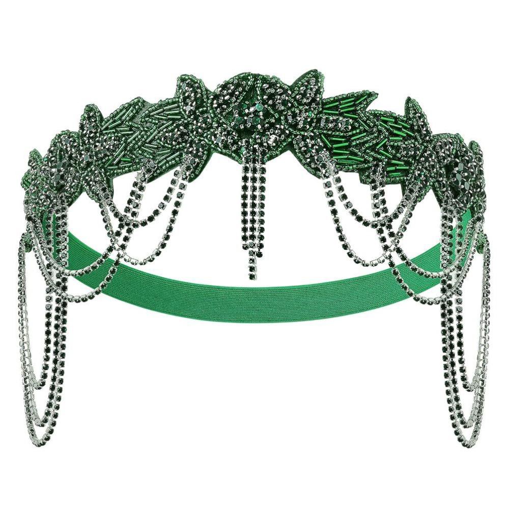 Chain Tassel Rhinestone Headband Flower Shape Bridal Headdress  Party Banquet